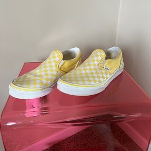 Vans Yellow Checker Slip-On